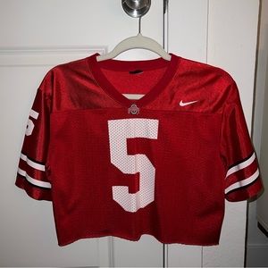 Ohio State Cropped Red Jersey